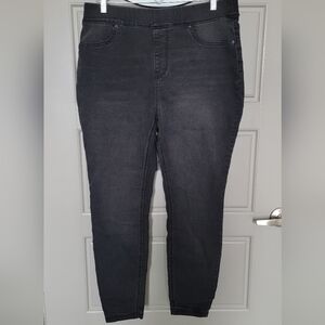 Terra & Sky Curvy, Stretchy Black Women's Jeans 0X